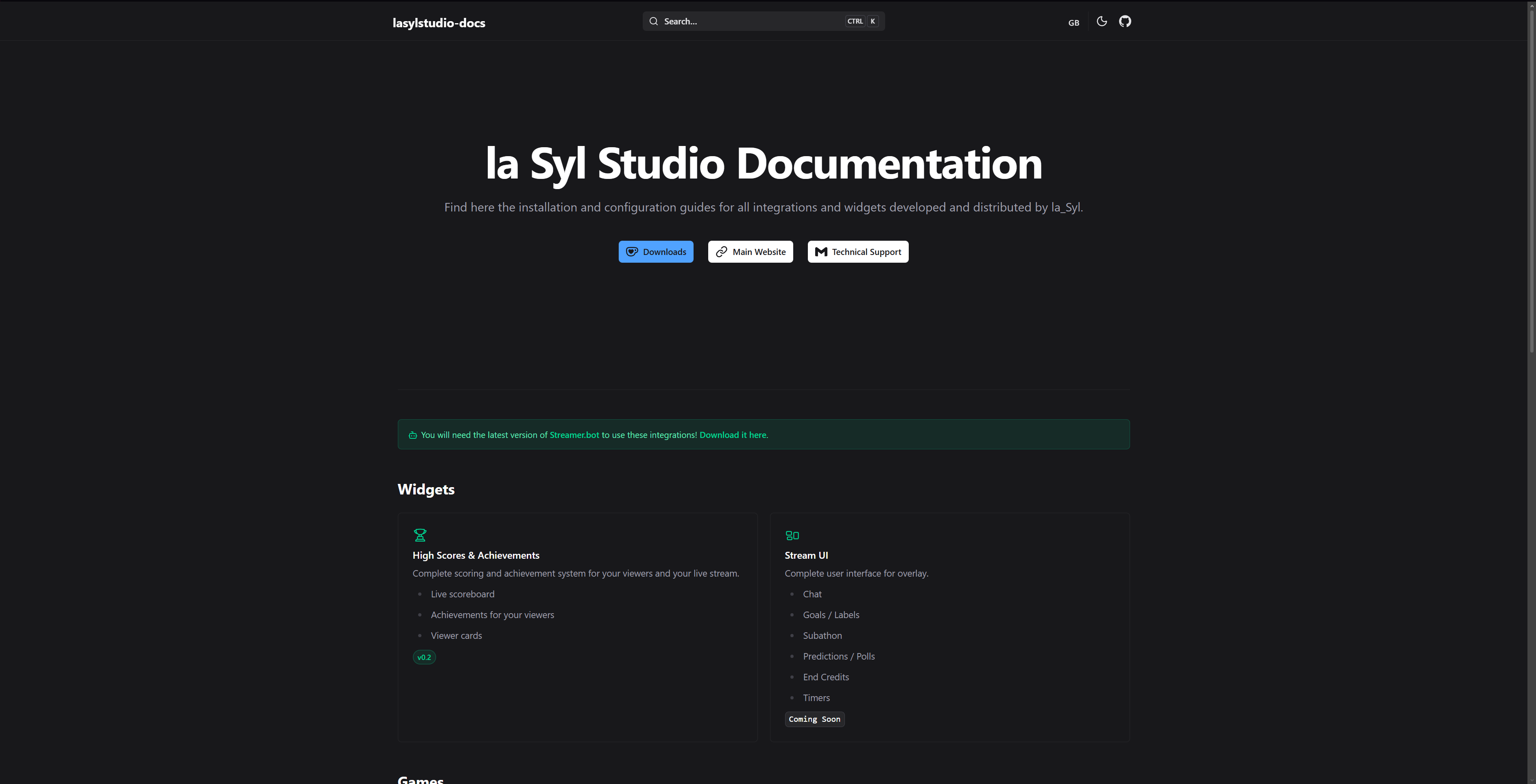 Documentation Website
